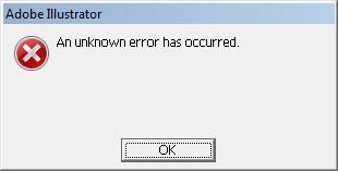 Adobe Illustrator 2 - Error